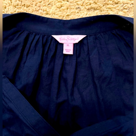 Lilly Pulitzer Navy Blue Blouse - Picture 3 of 4